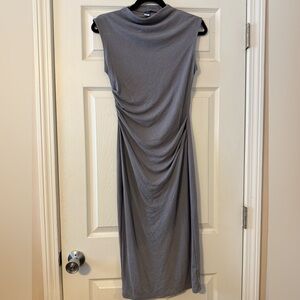 Ribbed Gray Sleeveless Dress